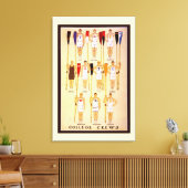 Roeiend College Crews Roeiers en riemen Canvas Afdruk (Insitu (Woonkamer))