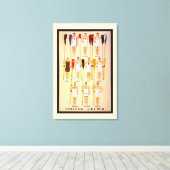 Roeiend College Crews Roeiers en riemen Canvas Afdruk (Insitu (Houten vloer))