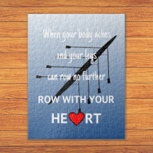 Roeiend motivatie citaat blauw