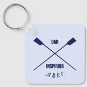 Roeiend sleutelhanger gekruist roeispanen initiale (Voorkant)