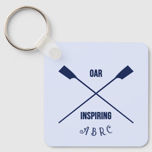 Roeiend sleutelhanger gekruist roeispanen initiale (Voorkant)