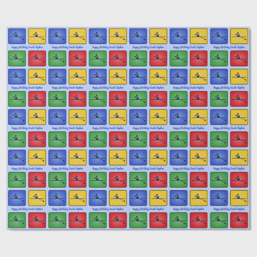 Roeiende aangepaste tekst vier iconen kleurrijk cadeaupapier (Vlak)