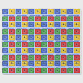 Roeiende aangepaste tekst vier iconen kleurrijk cadeaupapier (Vlak)