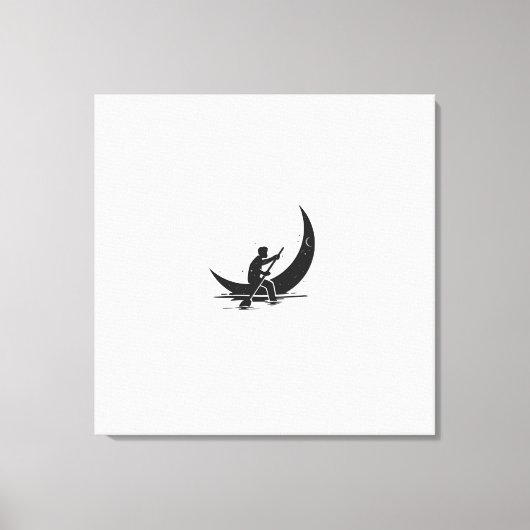 "Roeiende Maan" Canvas (Voorkant)