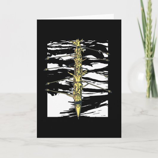 Roeiende mannen kaart (Voorkant)