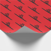 Roeiende Stickman Cadeaupapier (Hoek)