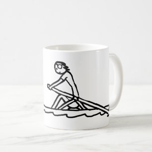 Roeiende Stickman Koffiemok