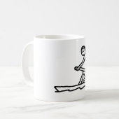 Roeiende Stickman Koffiemok (Voorkant links)