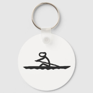 Roeiende Stickman Sleutelhanger