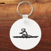 Roeiende Stickman Sleutelhanger (Achterkant)