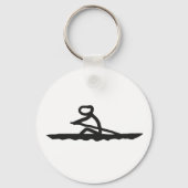 Roeiende Stickman Sleutelhanger (Achterkant)