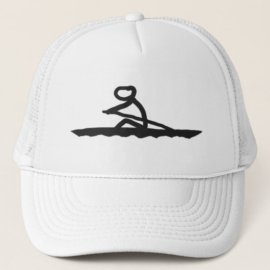 Roeiende Stickman Trucker Pet (Voorkant)