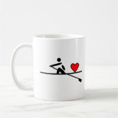 Roeiende valentijn liefde u citeren sport koffiemok (Links)
