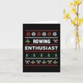 Roeier Kerst T-Shirt Geschenk Kaart (Gele Bloem)