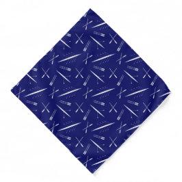 Roeier Sculler Roeiboten en roeiriemen Blauw Wit Bandana