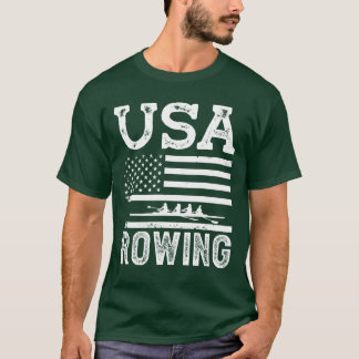 Roeier usa roeien sporten kayak kano watersporten t-shirt