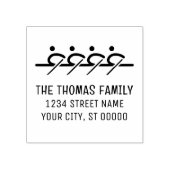 Roeiers Bemanning Boot Naam Adres Rubberstempel (Afrduk)