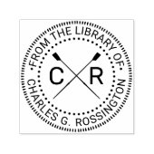 Roeiers Crew 2 Initialen Bibliotheek Boeknaam 2B Zelfinktende Stempel (Design)