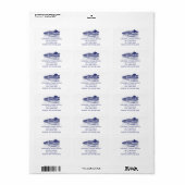 Roeiers Crew racen met Blauw Boathouse Etiket (Full Sheet)