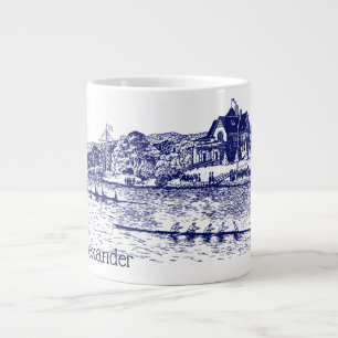 Roeiers Crew racen met Blauw Boathouse Grote Koffiekop