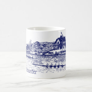 Roeiers Crew racet met Boathouse Blue Koffiemok