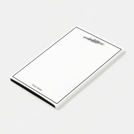 Roeiers Crew Team Watersport Zwart Post-it® Notes (Schuin)