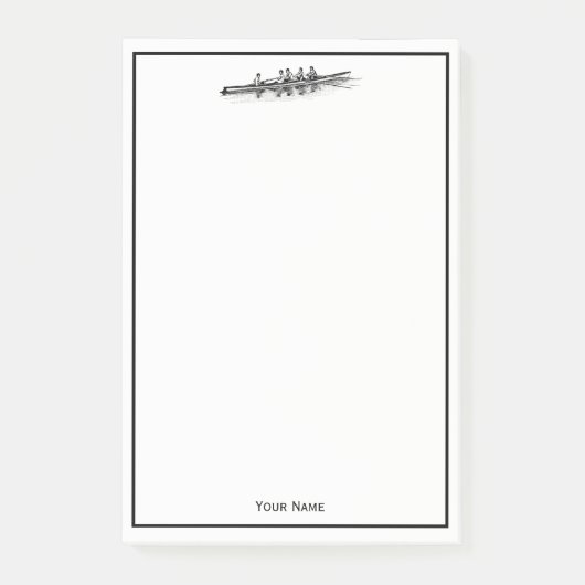 Roeiers Crew Team Watersport Zwart Post-it® Notes (Voorkant)