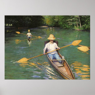 Roeiers door Gustave Caillebotte, Vintage Fine Art Poster