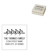 Roeiers Roeiers Bemanning Boot Naam Adres Rubberstempel (Gestempeld)