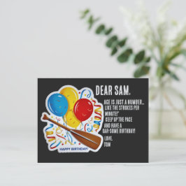 Roeiers Verjaardagsgenoegen: Oar-esome Viering Briefkaart