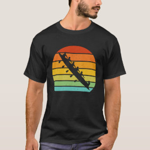 Roeiploeg fan rower grafische retro stijl t-shirt