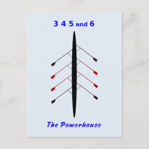 Roeiploeg krachtpatser briefkaart