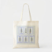 Roeiposities van de bemanning tote bag (Voorkant)