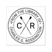 Roeiroeiers Crew 2 Initialen Bibliotheek Boeknaam  Zelfinktende Stempel (Design)