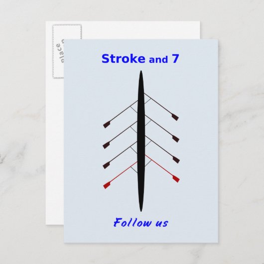 Roeislag zeven volgen ons briefkaart (Voorkant / Achterkant)