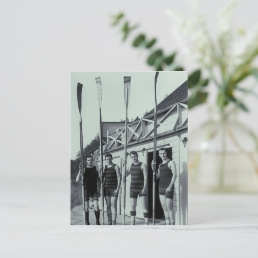 roeiteam briefkaart (Staand voorkant)