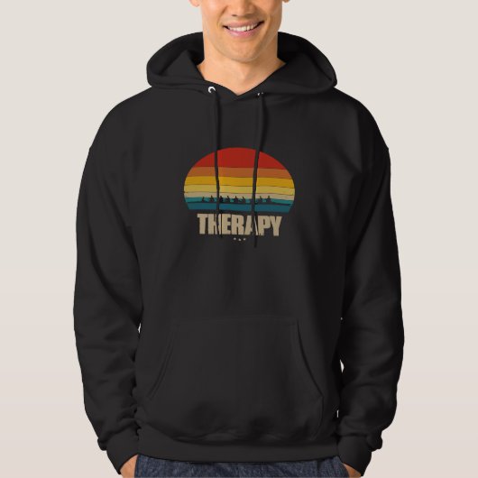 Roeitherapie voor roeier retro stijl hoodie (Voorkant)