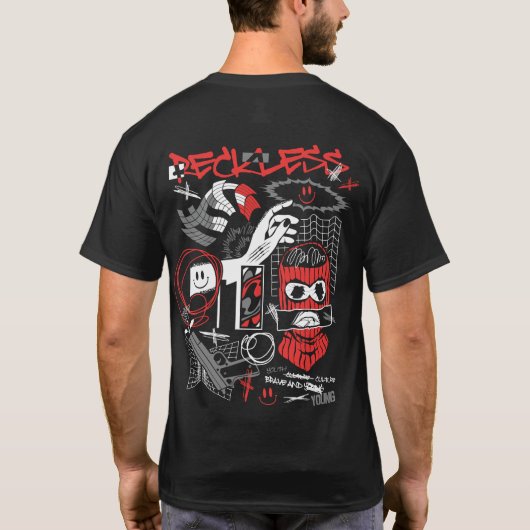 roekeloos t-shirt (Achterkant)