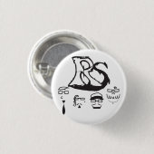 roekeloze speld ronde button 3,2 cm (Voorkant /achterkant)