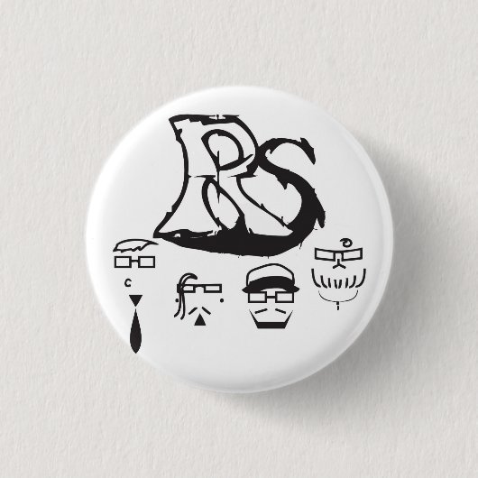roekeloze speld ronde button 3,2 cm (Voorkant)