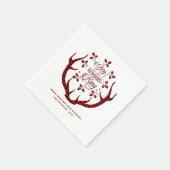 Roem aan de pasgeboren Koning Rode Buffalo Kerstmi Servet (Hoek)