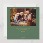 Roem aan God Religieus 2 Foto Script Christelijk Feestdagenkaart (Achterkant)