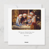 Roem aan God Religieus Christelijk 2 Foto Script Feestdagenkaart (Achterkant)