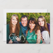 Roem aan God Religieuze Kerst Foto Kaart (Voorkant)