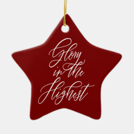 Roem in de hoogste religieuze kerst rood keramisch ornament