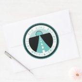 roem tot de weg thuiskomt ronde sticker (Envelop)