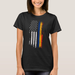 Roemeens Amerikaans Vlag T-shirt - Pride Romania U