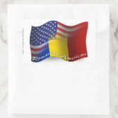 Roemeens-Amerikaanse golfvlag Rechthoekige Sticker (Tas)