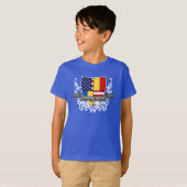 Roemeens-Amerikaanse vlag T-shirt (Voorkant volledig)