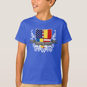 Roemeens-Amerikaanse vlag T-shirt